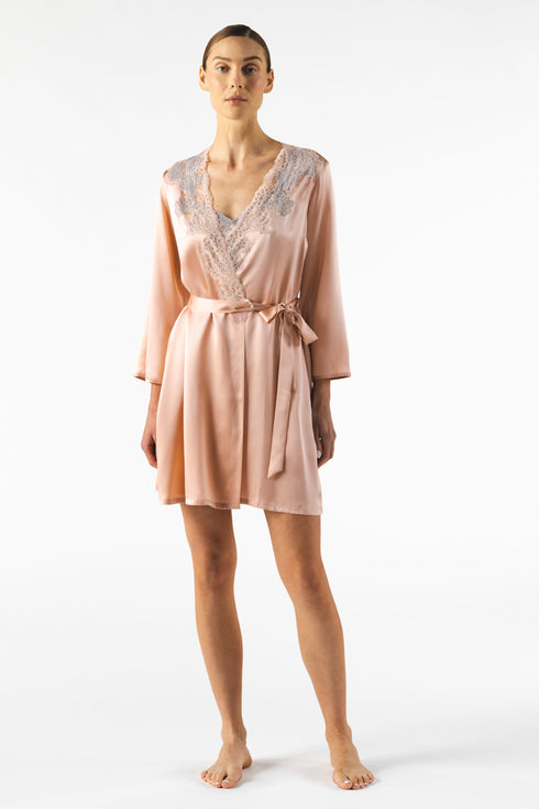 NK Imode Mireille Twilight Short Silk Robe